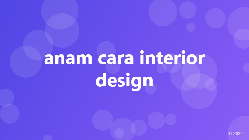 anam cara interior design