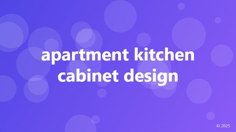 apartment kitchen cabinet design