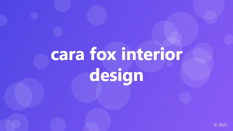 cara fox interior design