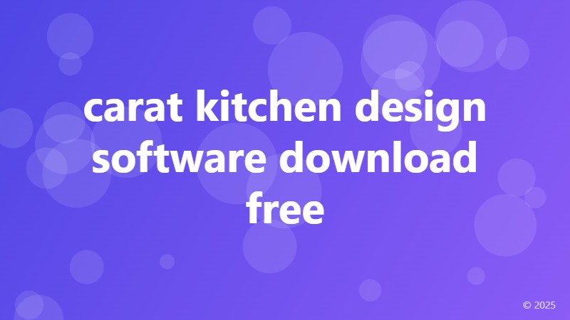 carat kitchen design software download free