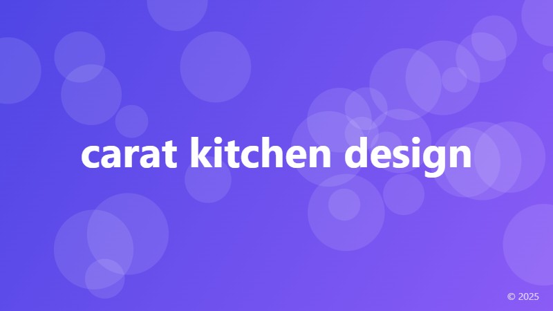 carat kitchen design