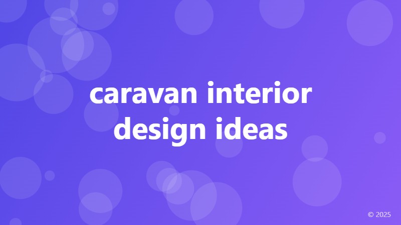 caravan interior design ideas
