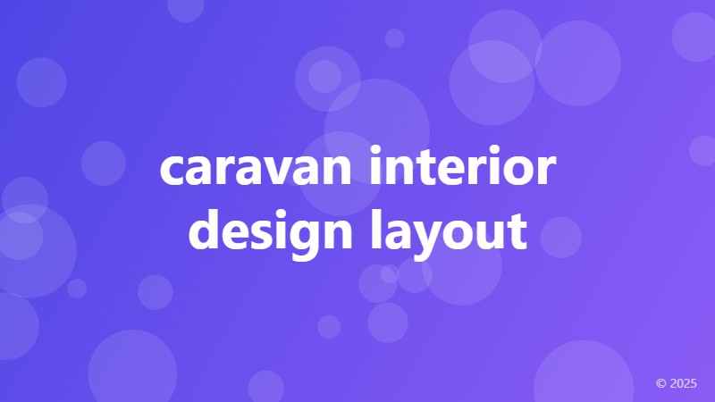 caravan interior design layout
