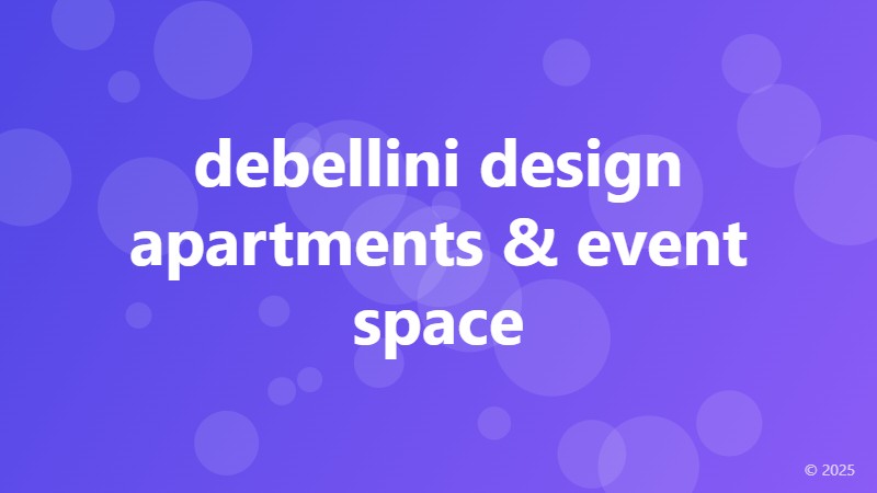 debellini design apartments & event space