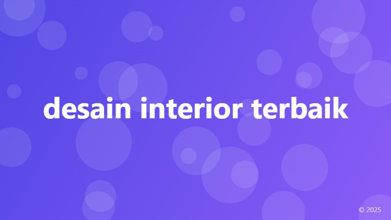 desain interior terbaik