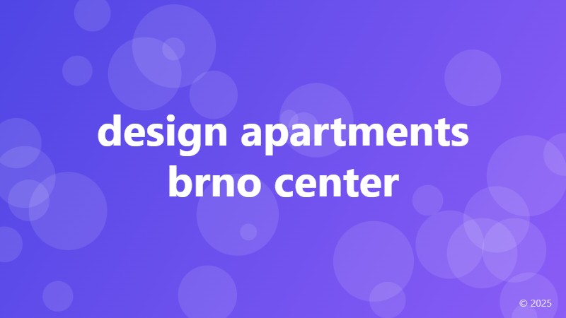 design apartments brno center