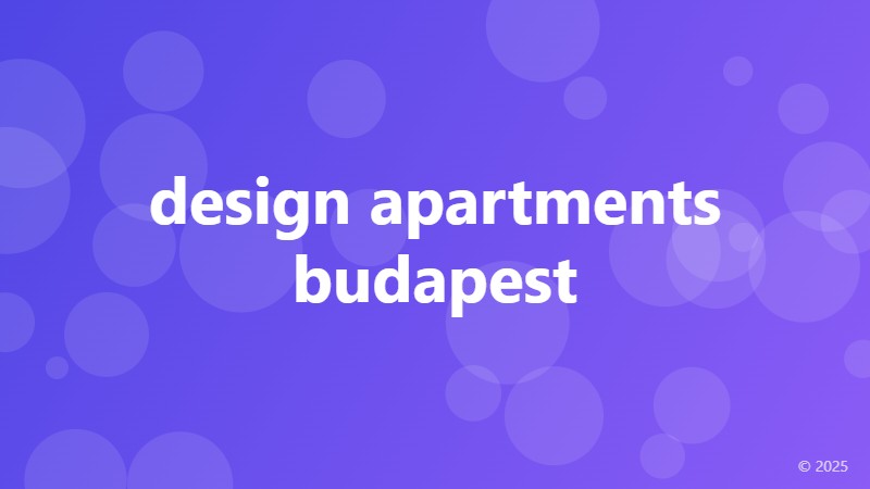 design apartments budapest