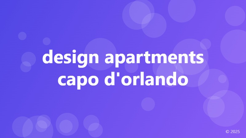 design apartments capo d'orlando
