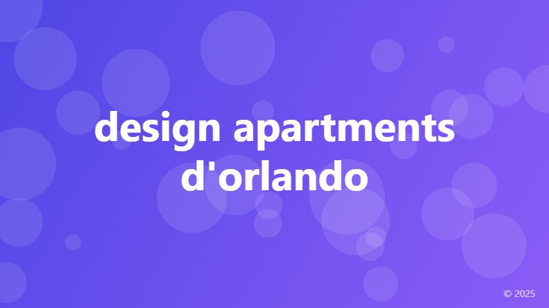 design apartments d'orlando