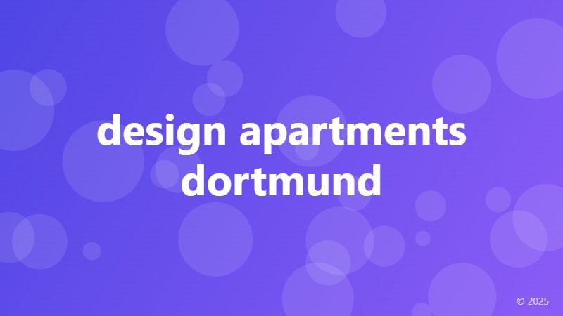 design apartments dortmund