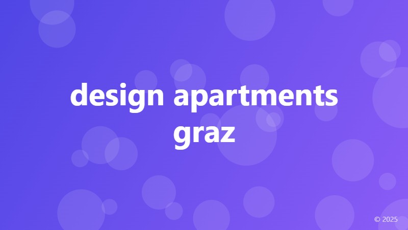 design apartments graz