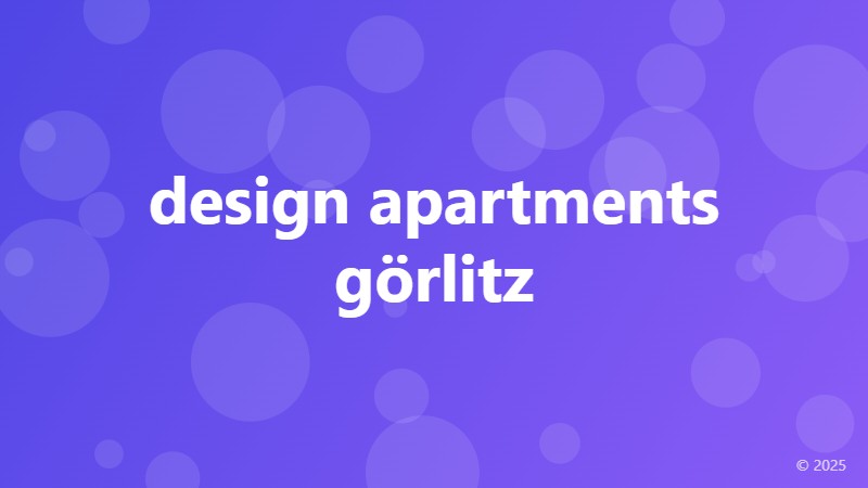 design apartments görlitz