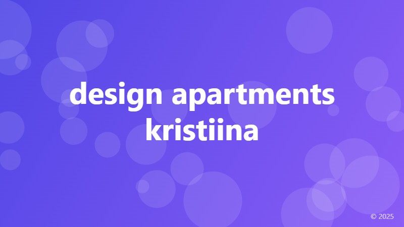 design apartments kristiina