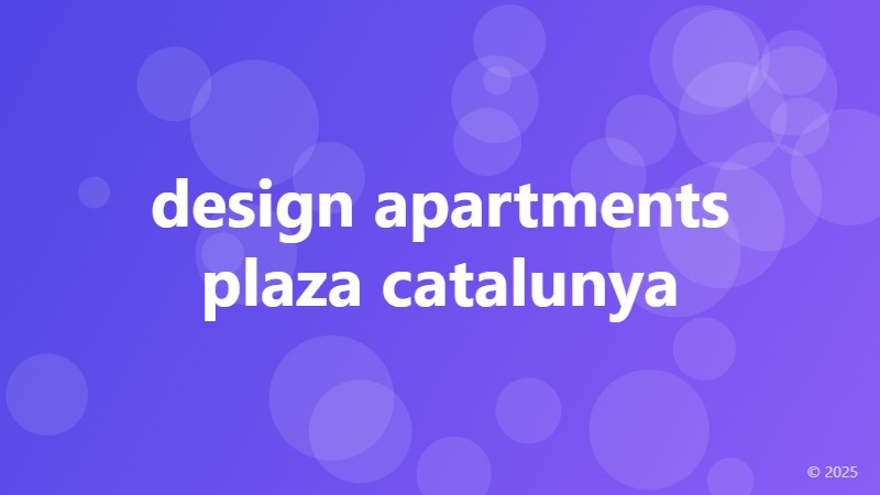 design apartments plaza catalunya