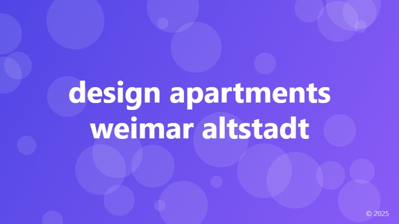 design apartments weimar altstadt