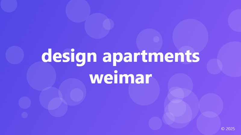 design apartments weimar
