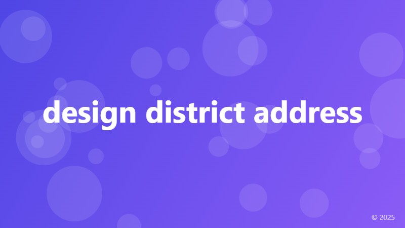 design district address