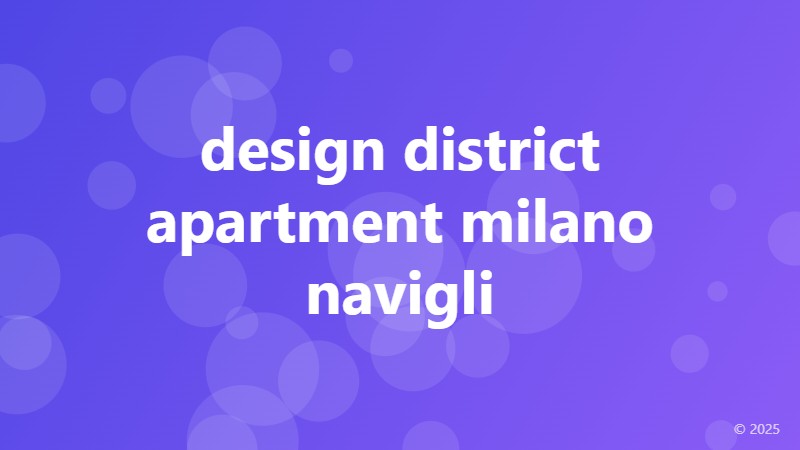 design district apartment milano navigli