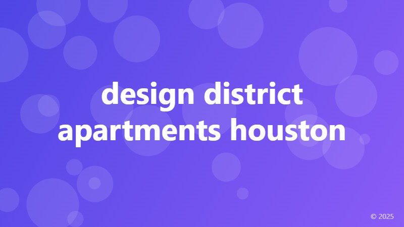 design district apartments houston
