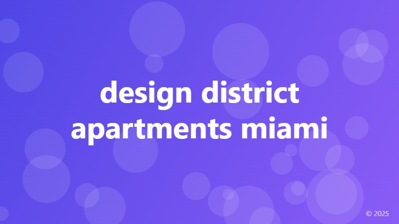 design district apartments miami