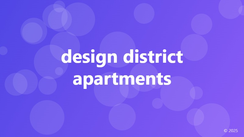 design district apartments