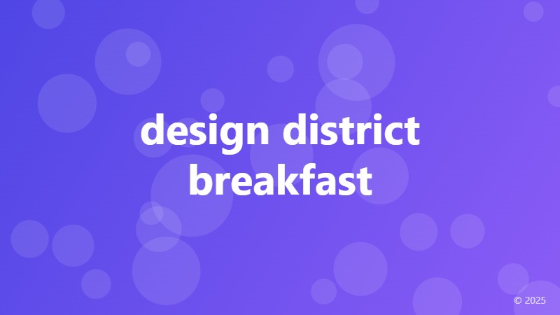 design district breakfast