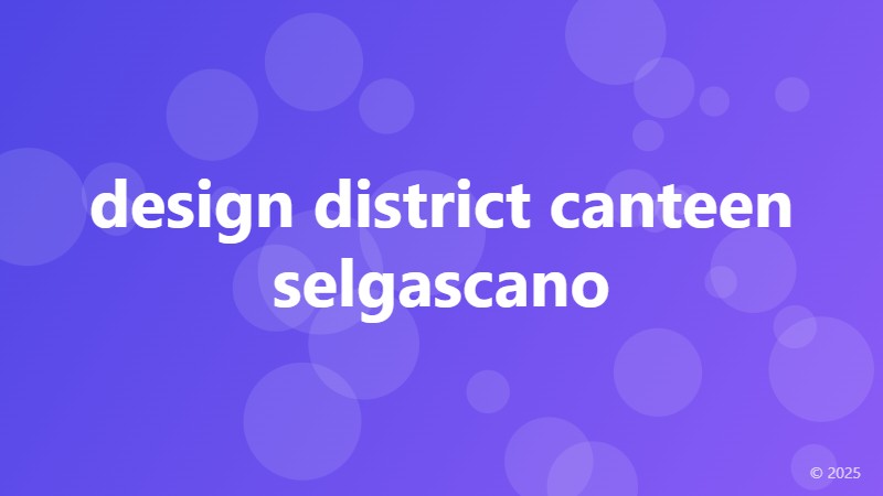 design district canteen selgascano