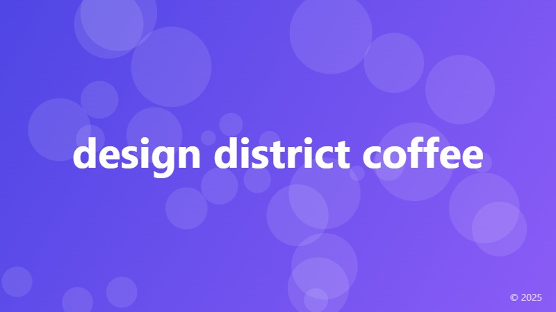 design district coffee
