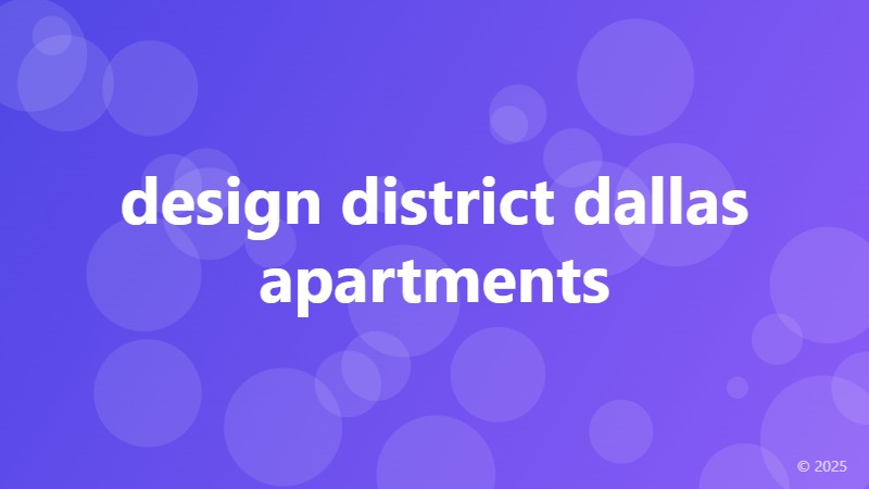 design district dallas apartments