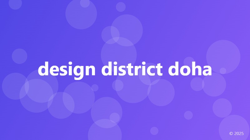 design district doha