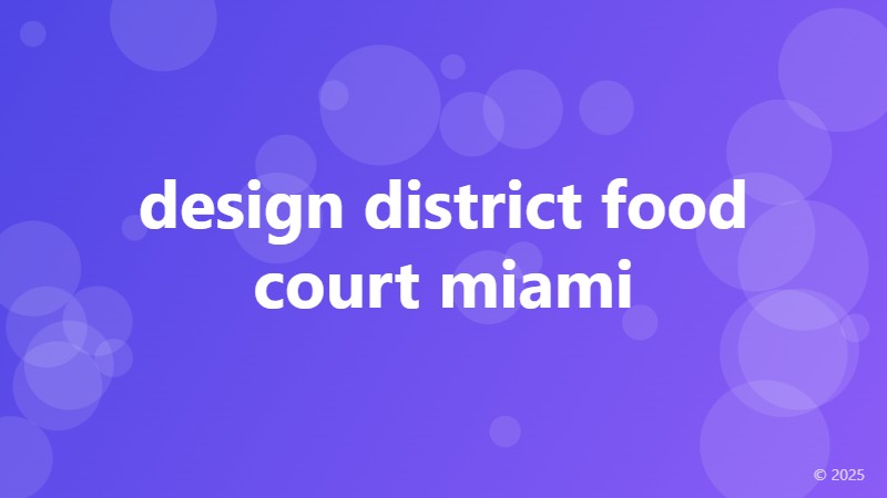 design district food court miami