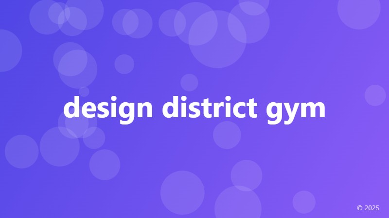 design district gym