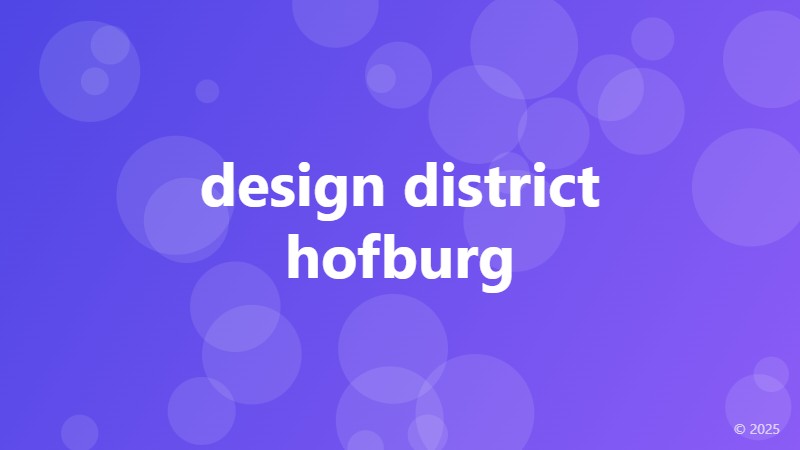 design district hofburg