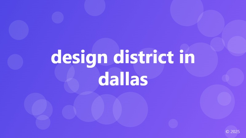 design district in dallas
