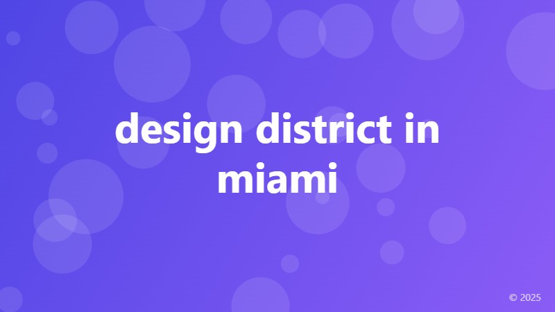 design district in miami