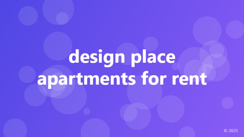 design place apartments for rent