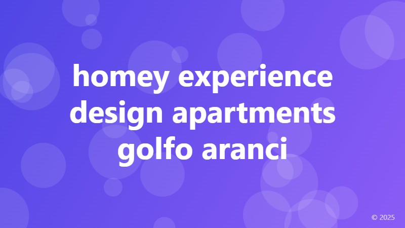 homey experience design apartments golfo aranci