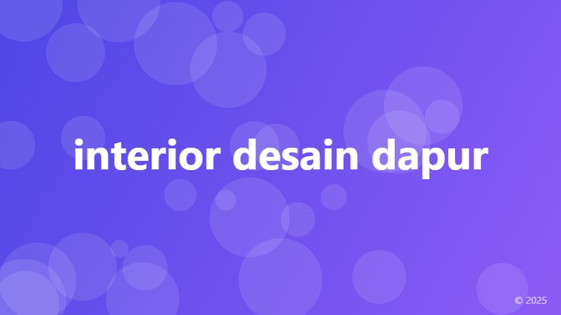 interior desain dapur