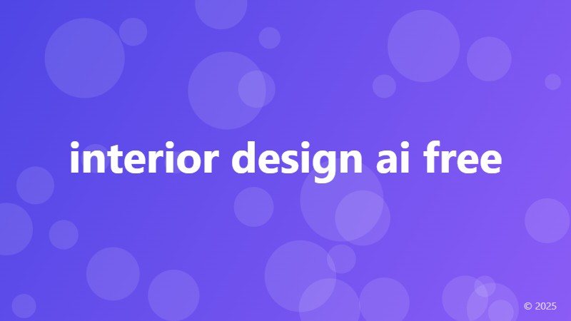 interior design ai free