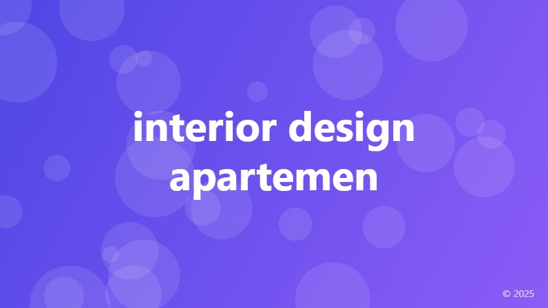 interior design apartemen