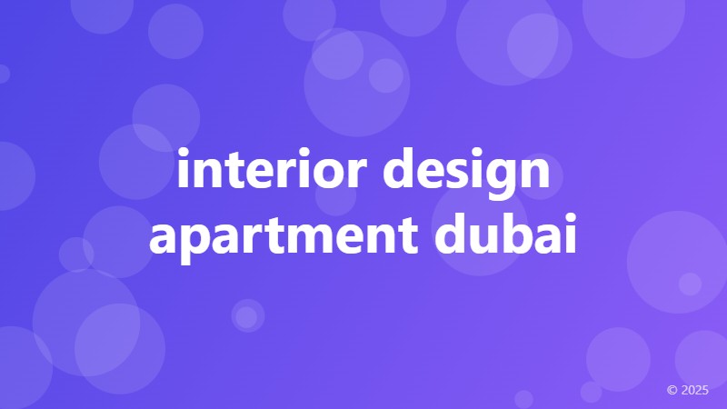 interior design apartment dubai