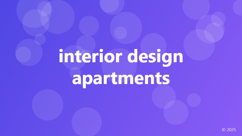 interior design apartments