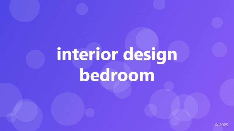 interior design bedroom