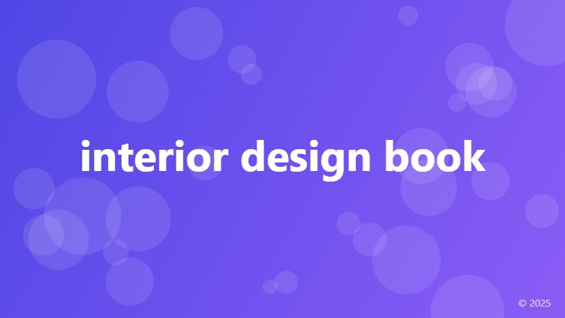 interior design book