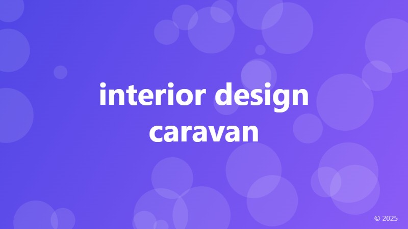 interior design caravan