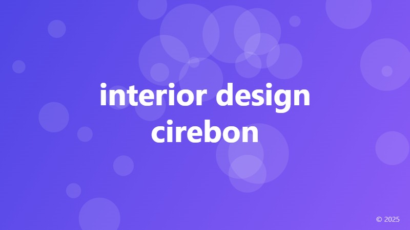 interior design cirebon
