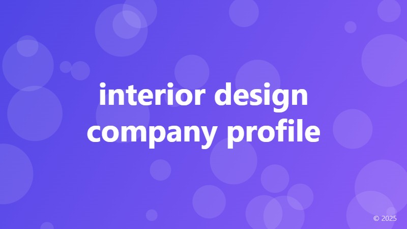 interior design company profile