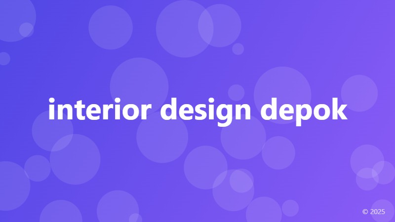 interior design depok