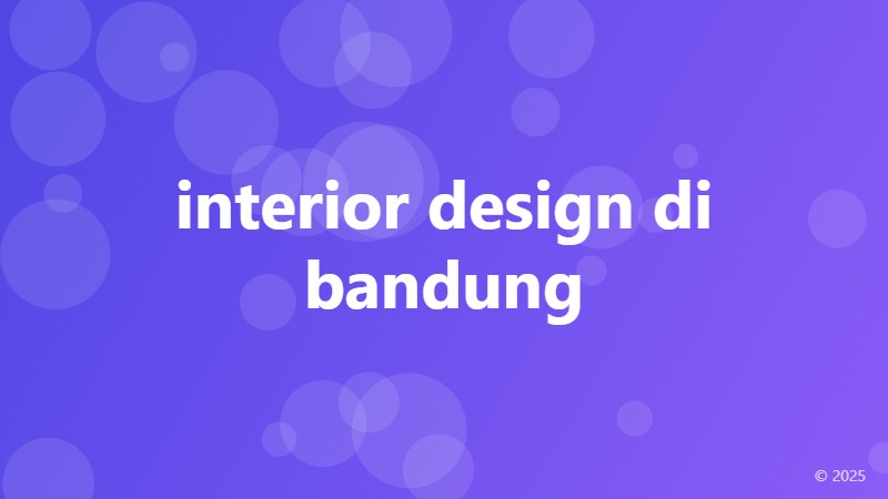 interior design di bandung