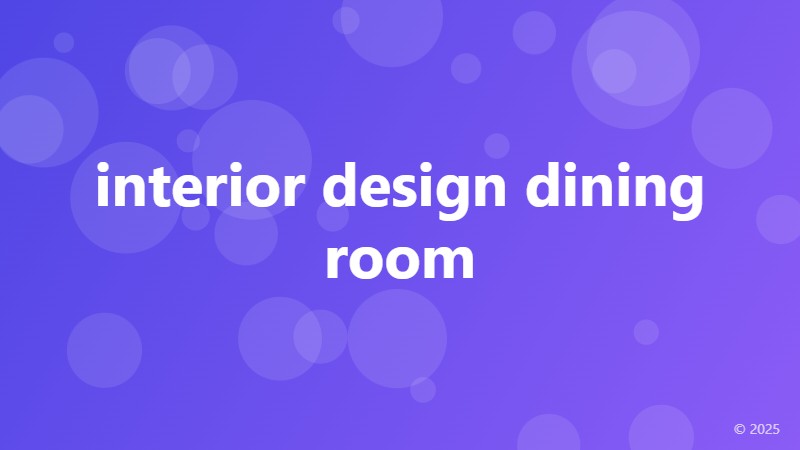 interior design dining room